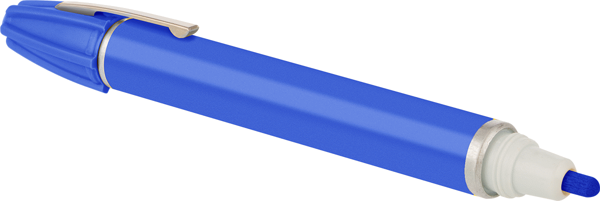 Yüksek Sıcaklık Mürekkep Kalemi, 2000°F Maksimum, Mavi