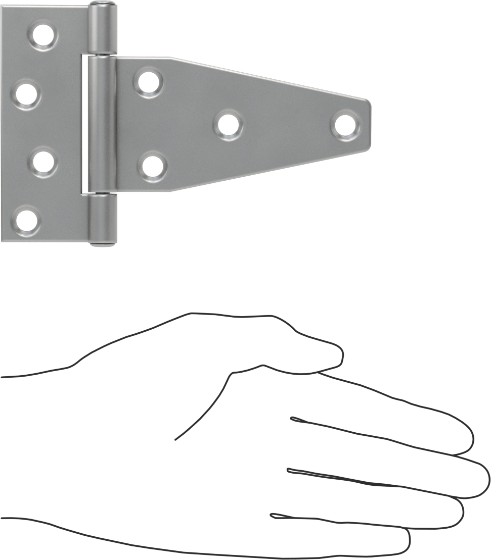 Mat 304 Paslanmaz Çelik Kayış Menteşe, 2“ x 4” Kapı Kanadı, 3-1/2“ x 1-1/2” Çerçeve Yaprağı