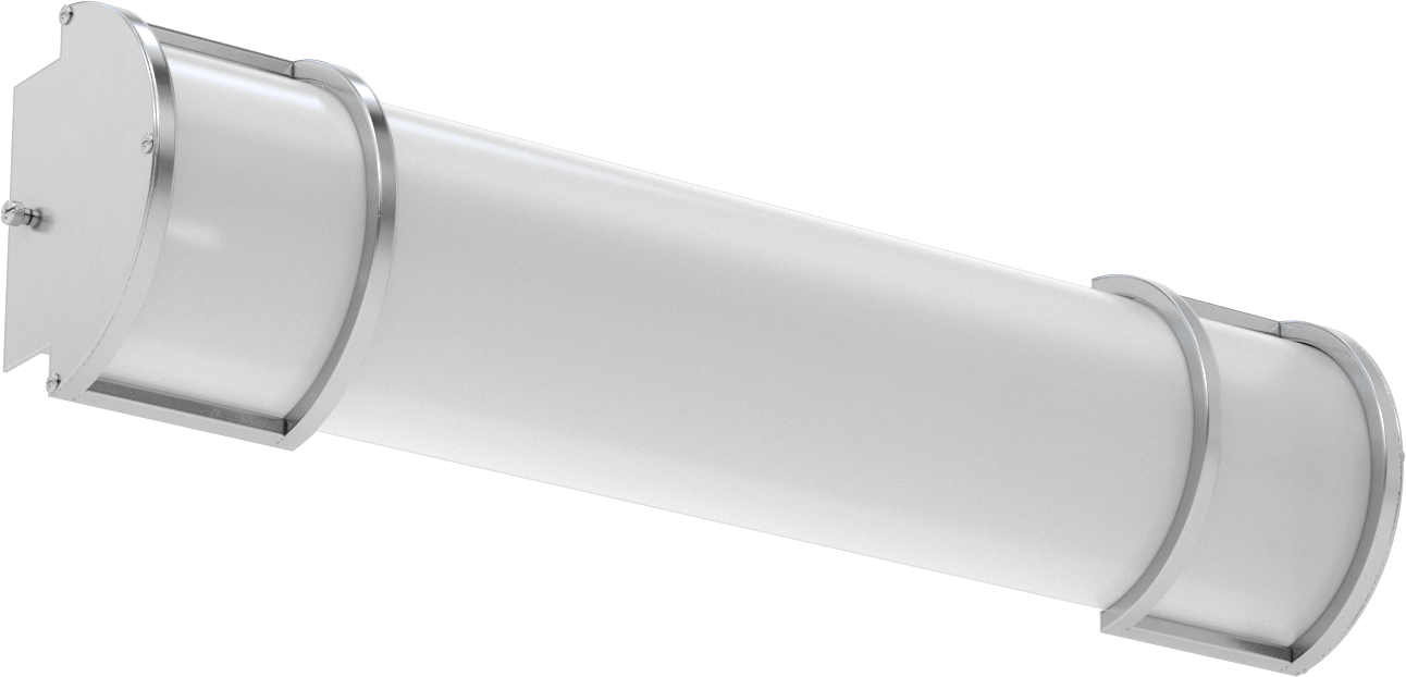 Duvar Lambası, Polikarbonat Lens ile, 23-3/4“ Uzunluk x 6” Genişlik x 4-1/8" Yükseklik