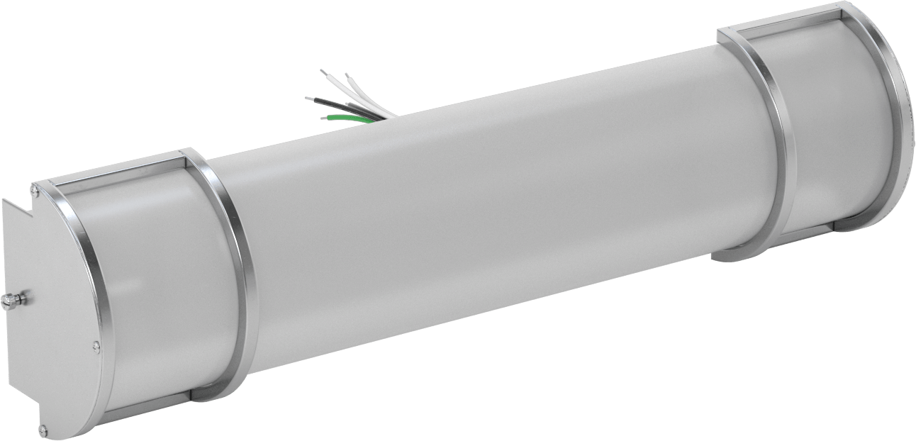 Duvar Lambası, Polikarbonat Lens ile, 23-3/4“ Uzunluk x 6” Genişlik x 4-1/8" Yükseklik