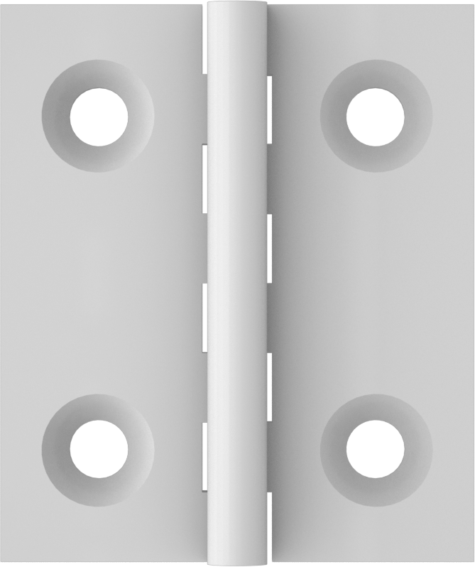 Delikli Plastik Menteşe, HDPE, Çıkarılabilir Pim, 2-1/2“ Yükseklik x 1-1/16” Genişlik Kapı Kanadı