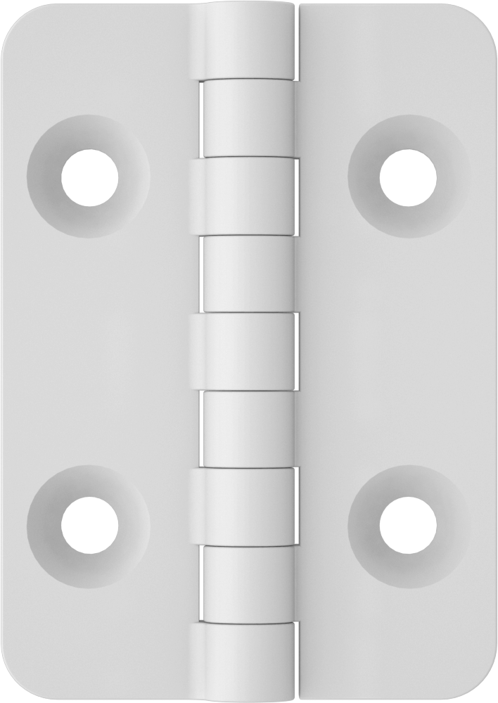 Delikli Plastik Menteşe, PVC, Çıkarılabilir Pim, 2-1/2“ Yükseklik x 1-1/16” Genişlik Yaprak, Beyaz