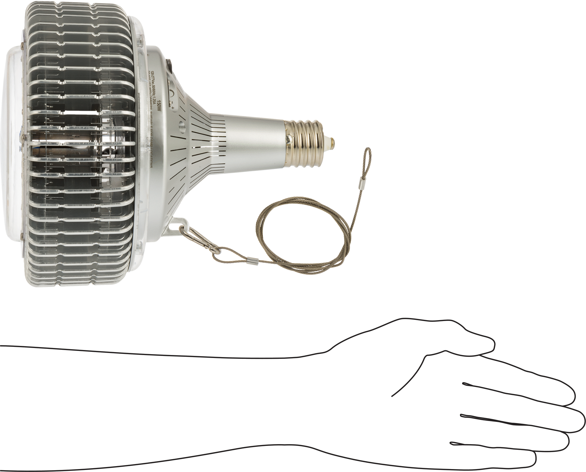 Yüksek Yoğunluklu Deşarj Işığı için LED Ampul, Balast Baypası, Düz Üst, EX39 Taban, 5000K, 150W