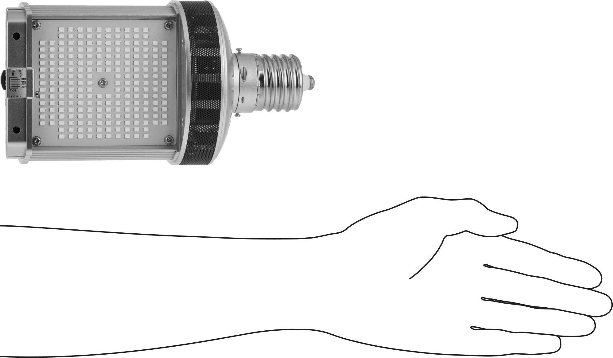 Yüksek Yoğunluklu Deşarj Işığı için LED Ampul, Balast Baypası, Dikdörtgen, EX39 Taban, 4000K, 80W