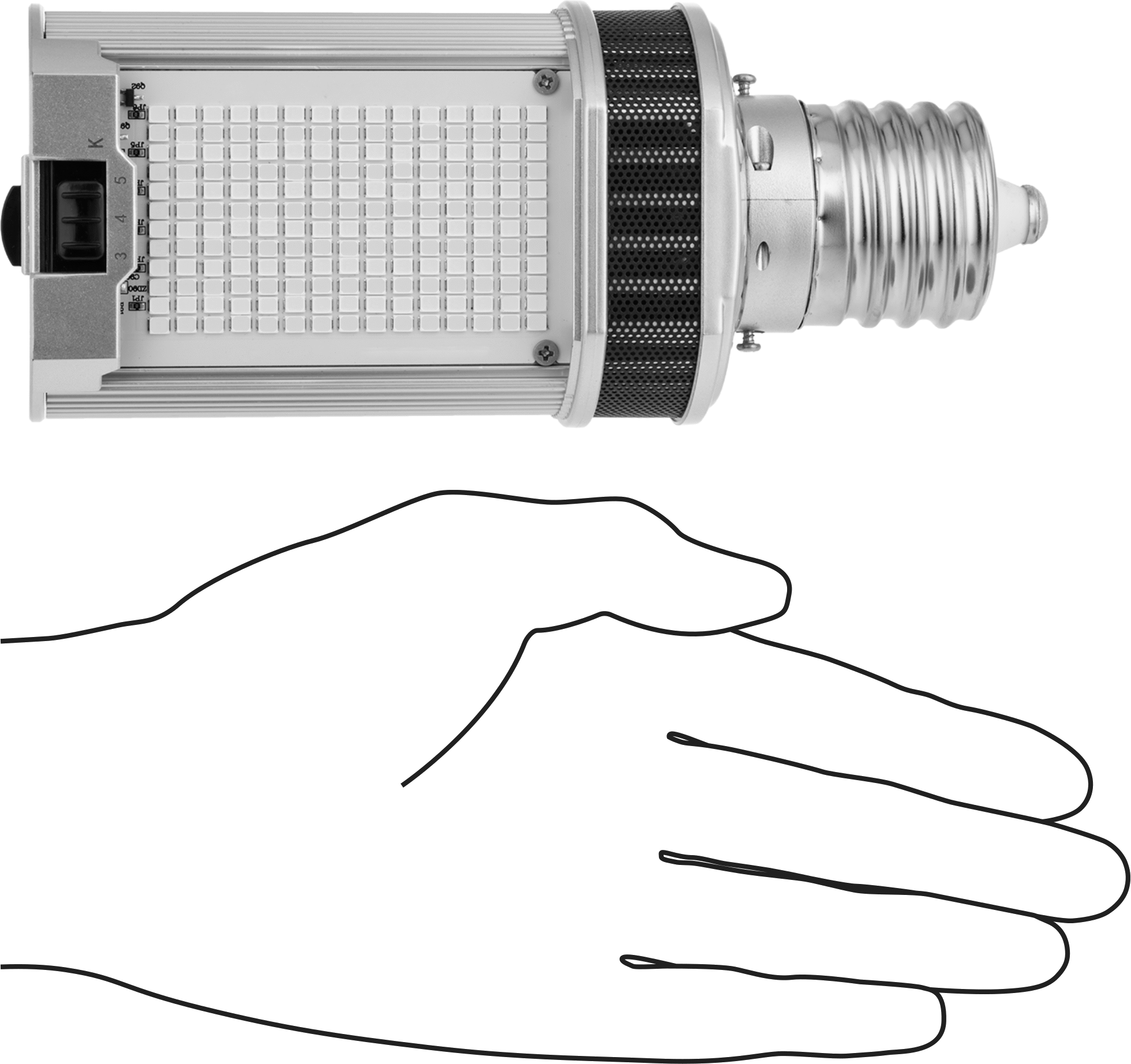 Yüksek Yoğunluklu Deşarj Işığı için LED Ampul, Balast Baypası, Dikdörtgen, EX39 Mogul Tabanı, 30W
