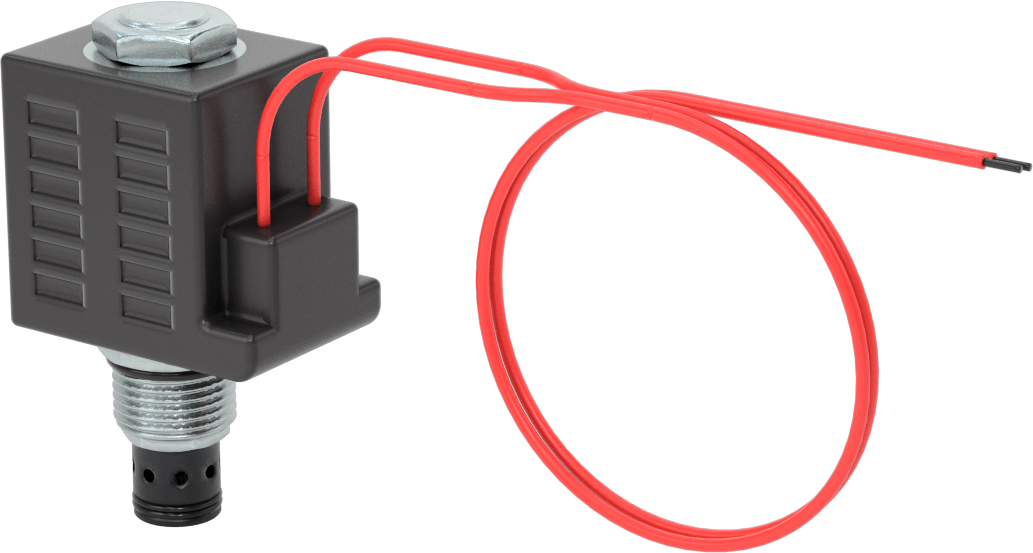Solenoidle Çalışan Vidalı Hidrolik Vana, Açma/Kapama, Kapalı Konum, 7/8"-14 Diş, 12.0V DC