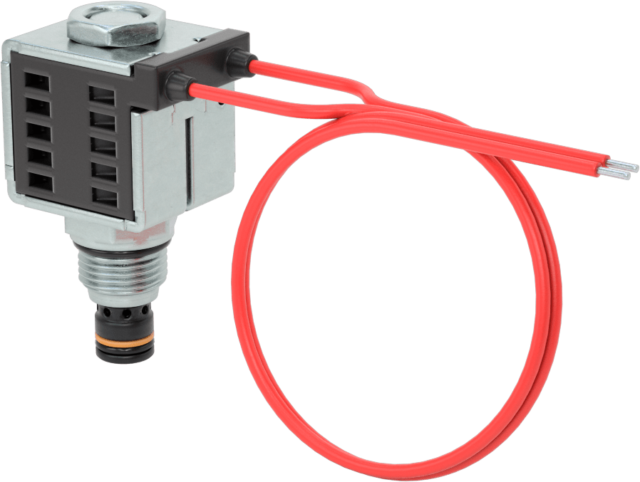Solenoidle Çalışan Vidalı Hidrolik Vana, Açma/Kapama, Açık Konum, 3/4"-16 Diş, 12.0V DC