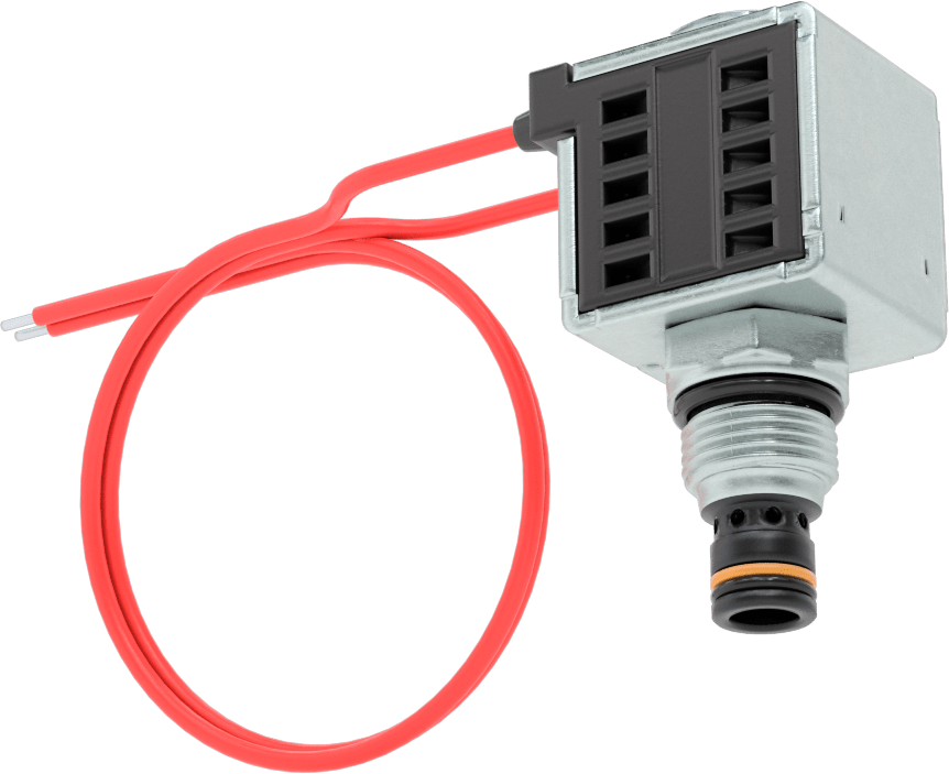 Solenoidle Çalışan Vidalı Hidrolik Vana, Açma/Kapama, Açık Konum, 3/4"-16 Diş, 24.0V DC