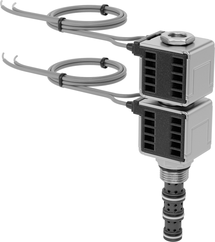 Solenoidle Çalışan Vidalı Hidrolik Vana, Yön Kontrolü, 4-Way, Deltrol Dsv-080-34T-N-D2DE