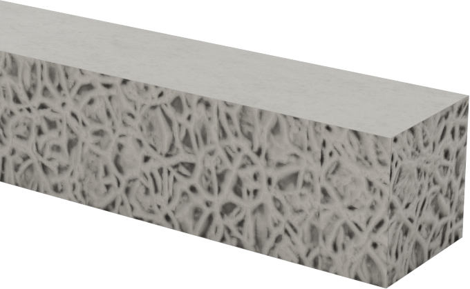 Gıda Endüstrisi Yüksek Sıcaklık Silikon Köpük Şeridi, Yapışkan Arka Yüzeyli, 1/4" Genişlik, 1/4" Kalınlık, 6 Fit Uzunluk