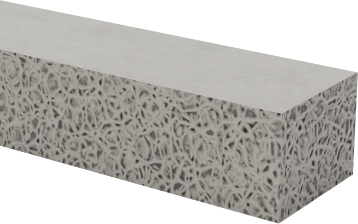 Gıda Endüstrisi Yüksek Sıcaklık Silikon Köpük Şeridi, Yapışkan Arka Yüzeyli, 1/2" Genişlik, 3/8" Kalınlık, 6 Fit Uzunluk