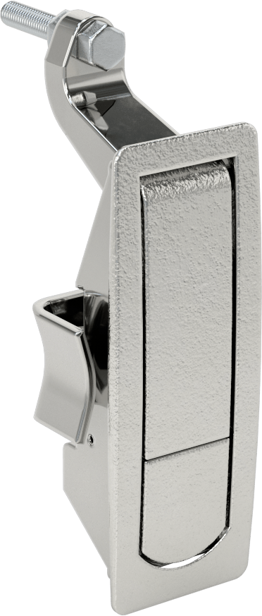 Düğmeli Sıkı Tutuşlu Kürek Saplı Kam Mandalı, Krom Kaplı Çinko, 1/16“-15/16” Mesafe, Yıkama Düğmesi