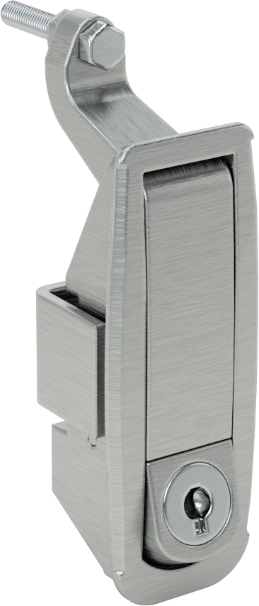 Düğmeli Sıkı Tutuşlu Kürek Saplı Kam Mandalı, Kilitli, Aynı Anahtarlı, 1/16“-15/16” Mandal Mesafesi, Krom