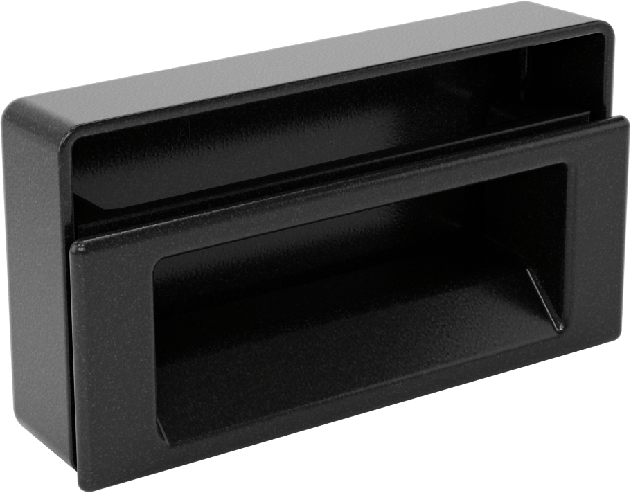 Gömme Çekme Kolu, Siyah ABS, 3,3-4,8 mm Panel Kalınlığı için