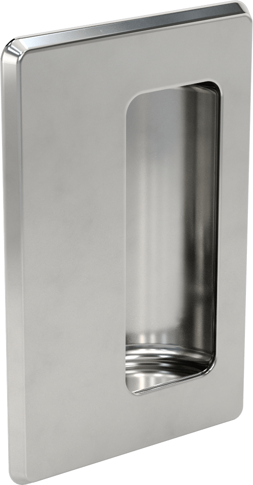Gömme Çekme Kolu, Parlatılmış 304 Paslanmaz Çelik, 138 mm Yükseklik, 88 mm Genişlik