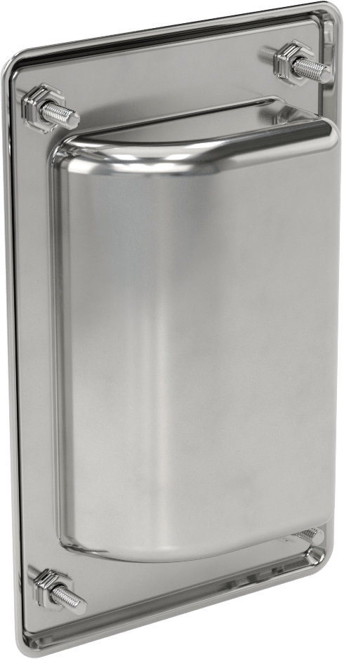 Gömme Çekme Kolu, Parlatılmış 304 Paslanmaz Çelik, 138 mm Yükseklik, 88 mm Genişlik