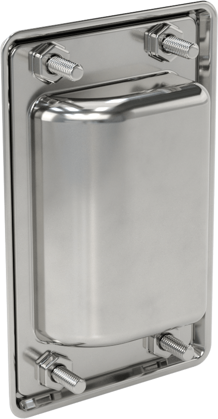 Gömme Çekme Kolu, Parlatılmış 304 Paslanmaz Çelik, 94 mm Yükseklik, 60 mm Genişlik
