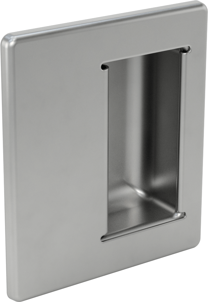 Gömme Çekme Kolu, Mat 304 Paslanmaz Çelik, 153 mm Yükseklik, 135 mm Genişlik