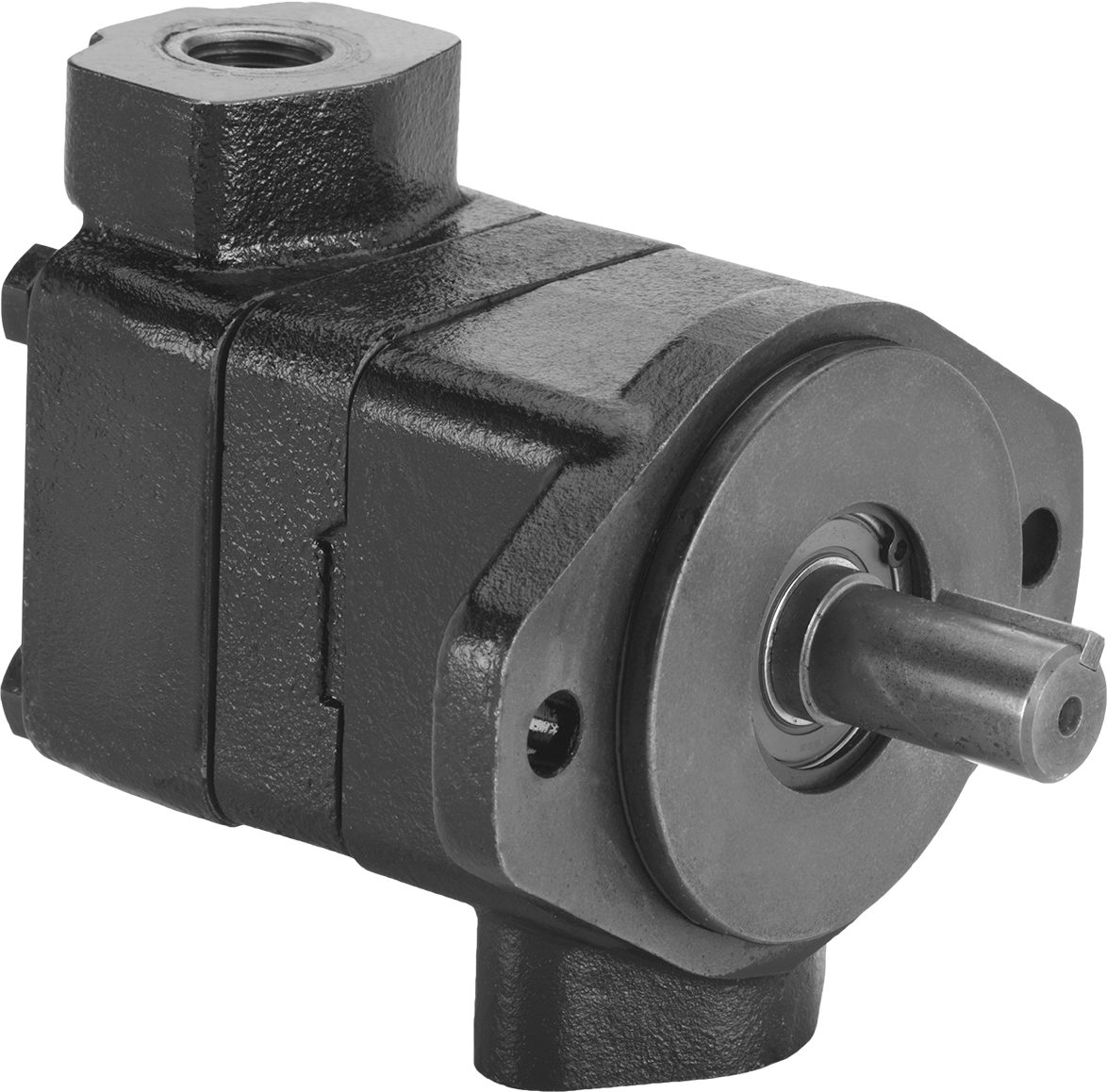 Hidrolik Döner Kanatlı Pompa, NPT Karşı Portlu, 3 gpm @ 1200 rpm, 6-5/16" Uzunluk