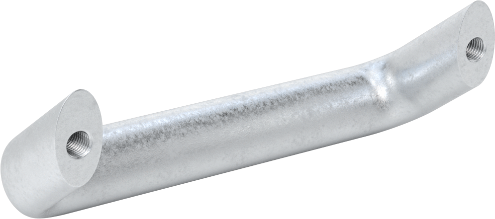 Dişli Delikli Montajlı Ofset Çekme Kolu, 35 Derece Ofset Açısı, Oval Tutamak, Mat Alüminyum, 160 mm Genişlik.