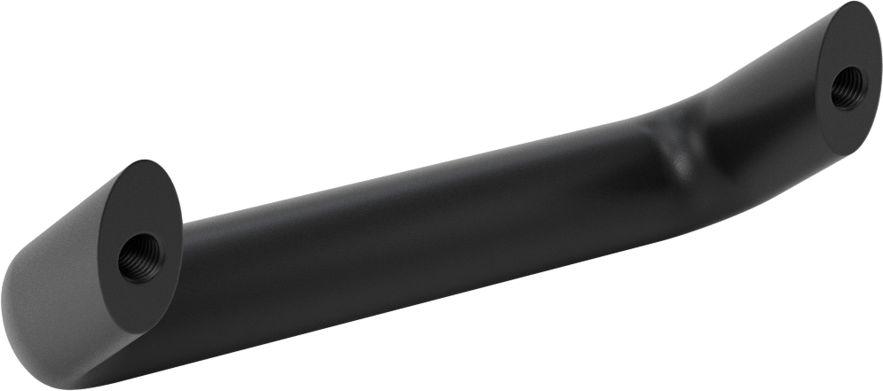 Dişli Delikli Montajlı Ofset Çekme Kolu, 35 Derece Açı, Oval Tutamak, Toz Boyalı Alüminyum, 160 mm Genişlik