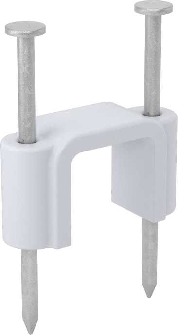 Çekiçli Kablo Tutucu, Galvanizli Çelik Çivi, 1/2" Genişlik, 9/16" Yükseklik