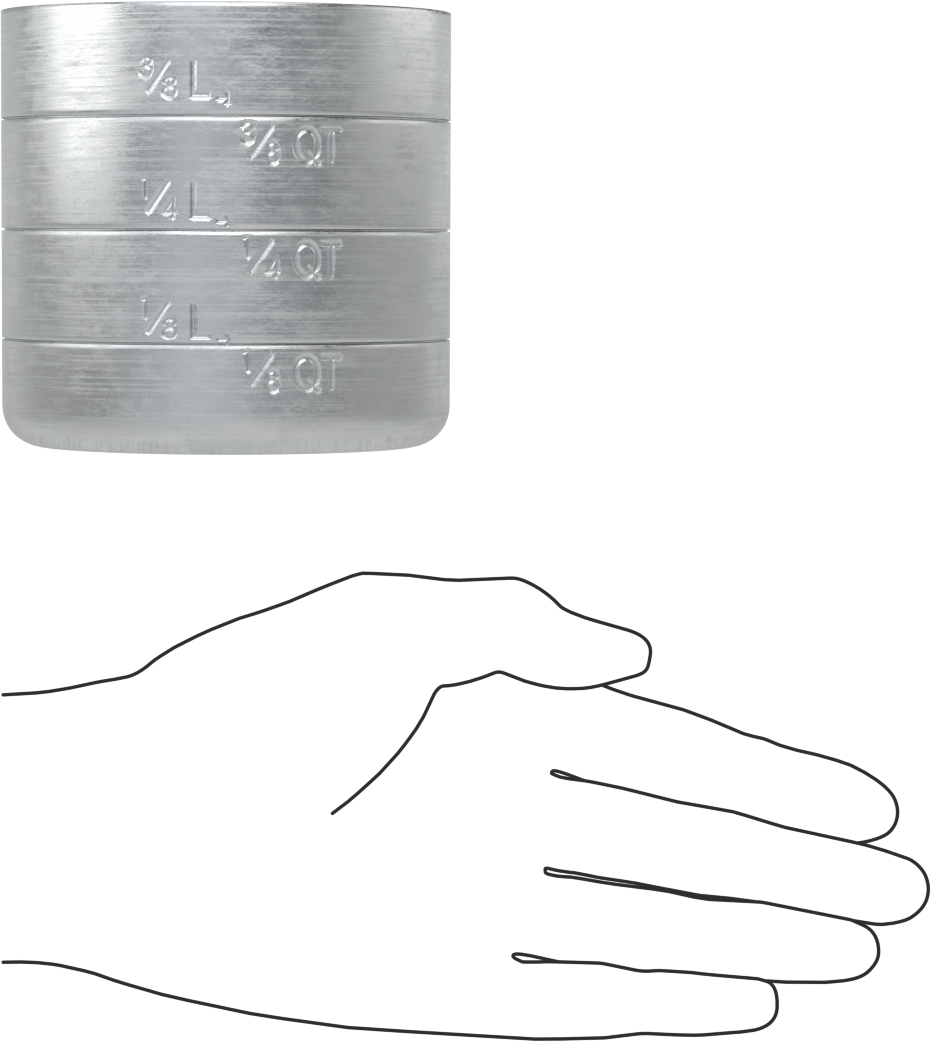 Gıda Endüstrisi Metal Kepçeler, 16 FL oz Kapasite