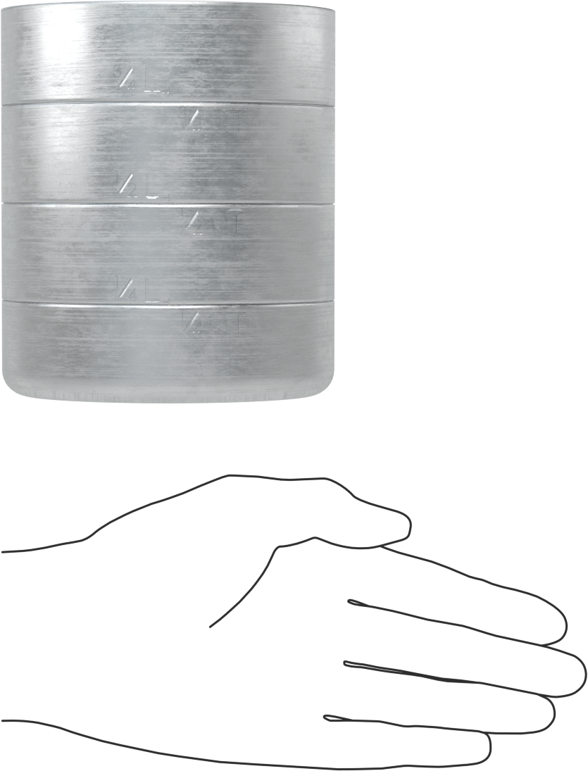 Gıda Endüstrisi Metal Kepçeler, 32 FL oz Kapasite