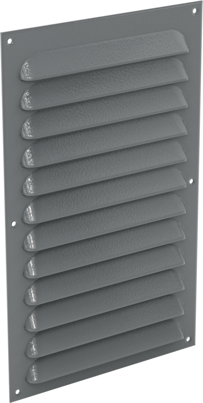 Yüzeye Monte Muhafaza Panjuru, Çelik Çerçeve ve Kanatlar, 8“ Genişlik x 14-1/16” Yükseklik Açıklığı için
