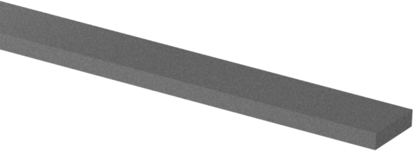 Viton® Floroelastomer Köpük Şerit, Kimyasal Dayanıklı, 1/2" Genişlik, 1/8" Kalınlık, 56" Uzunluk