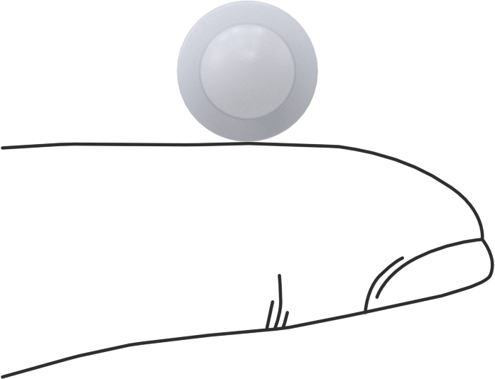 Plastik İt-ve-Kal Tamponlar, 1/4" İç Çap için, 19/64" Sırt Çapı, Beyaz