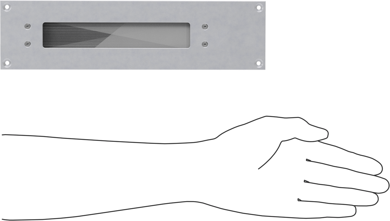 Gömme Montajlı Şerit Makine Işığı, 11-1/8" Uzunluklu Açıklık için, 1260 Lumens