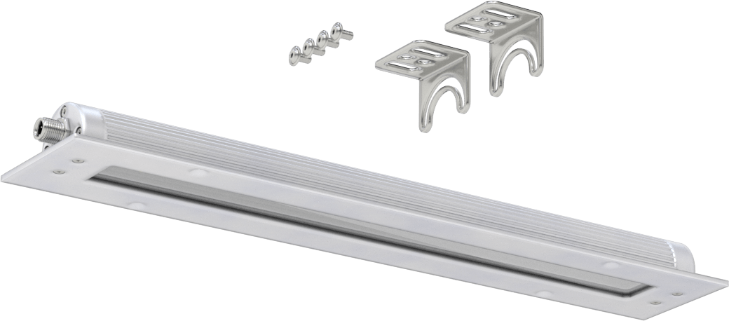 Gömme Montajlı Şerit Makine Işığı, 15-1/2" uzunlukta açıklık için, 2530 Lumens