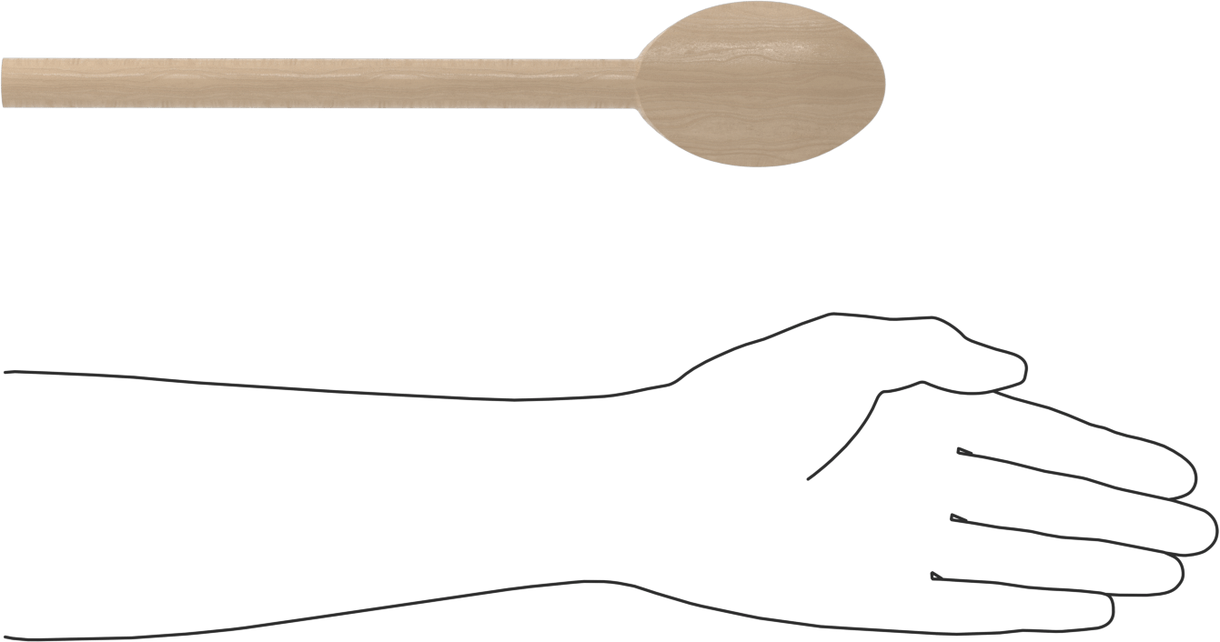 Ahşap Kaşık, 12" Uzunluk