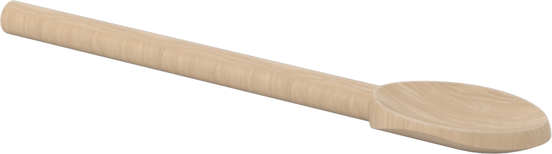 Ahşap Kaşık, 12" Uzunluk
