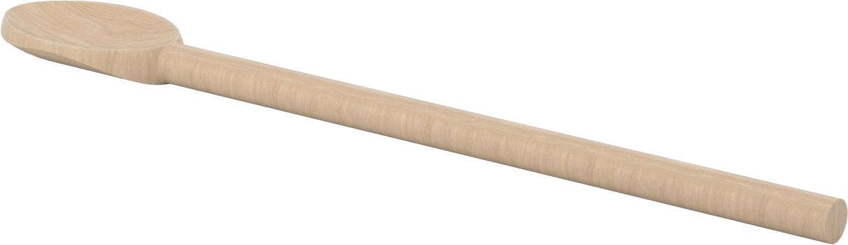 Ahşap Kaşık, 15-3/4" Uzunluk