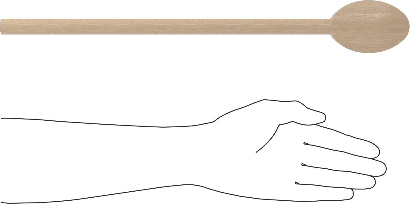 Ahşap Kaşık, 17-1/2" Uzunluk