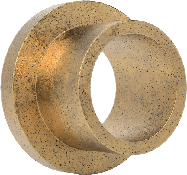 Ultra Düşük Sürtünmeli Yağ Emdirilmiş Manşon Yatağı, Flanşlı, 1/2“ Mil Çapı ve 5/8” Muhafaza İç Çapı için, 1/2" Uzunluk