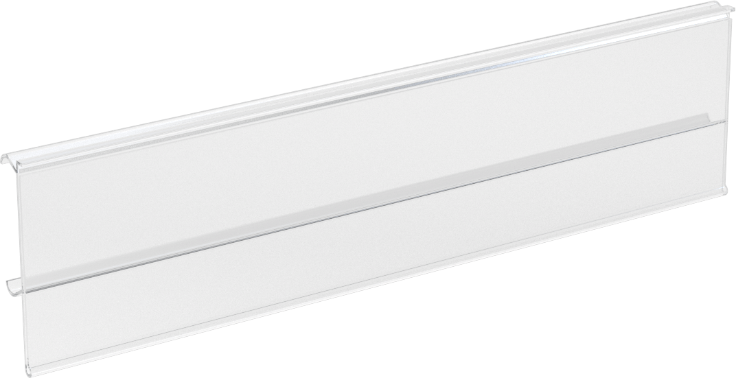 Tel Raflar için Etiket Tutucu, 2“ Yükseklik x 8” Genişlik