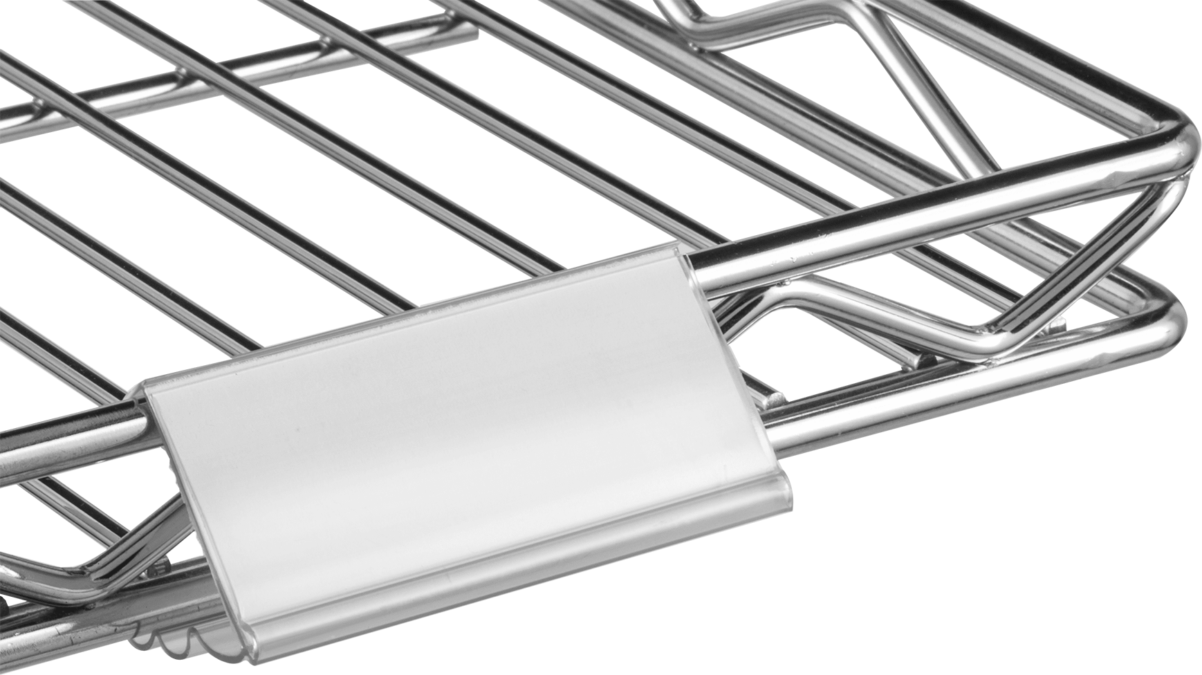 Tel Raflar için Etiket Tutucu, Çok Açılı, 1-1/4“ Yükseklik x 3” Genişlik