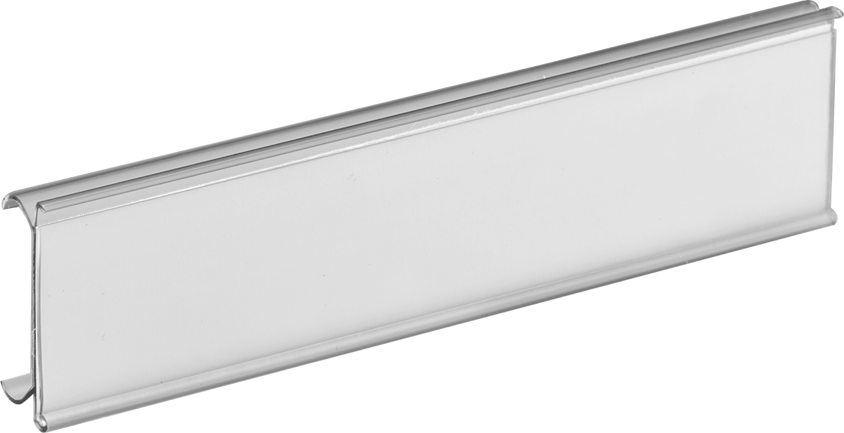 Tel Raflar için Etiket Tutucu, 1-1/4“ Yükseklik x 12” Genişlik