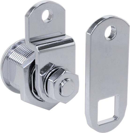 Dairesel Yivli Kam Kilidi, Aynı Anahtarlı, Nikel Kaplı Çinko, 1/2" Kalınlık için, Anahtar Pl505
