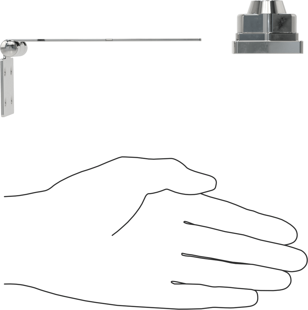Anahtarlı Manda, Aynı Anahtarlı, 4-1/2“ Uzunluk x 1-5/8” Yükseklik x 1/16" Kalınlıkta Kol ile