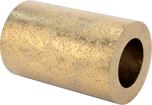 Ultra Düşük Sürtünmeli Yağ Emdirilmiş Manşon Yatağı, 841 Bronz, 3/16“ Mil Çapı ve 5/16” Muhafaza İç Çapı için, 1/2" Uzunluk