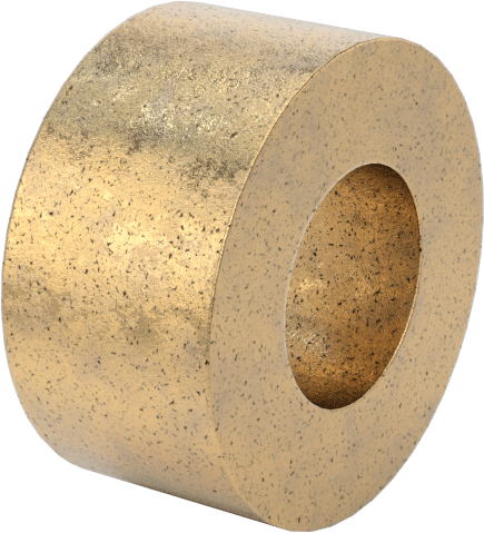 Ultra Düşük Sürtünmeli Yağ Emdirilmiş Manşon Yatağı, 841 Bronz, 1/8“ Mil Çapı ve 1/4” Muhafaza İç Çapı için, 1/8" Uzunluk