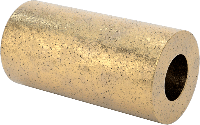 Ultra Düşük Sürtünmeli Yağ Emdirilmiş Manşon Yatağı, 841 Bronz, 1/4“ Mil Çapı ve 1/2” Gövde İç Çapı için, 1" Uzunluk