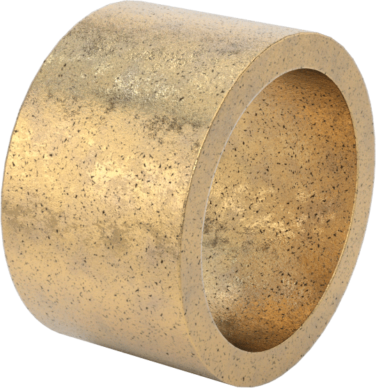 Ultra Düşük Sürtünmeli Yağ Emdirilmiş Manşon Yatağı, 841 Bronz, 1“ Mil Çapı ve 1-1/4” Gövde İç Çapı için, 3/4" Uzunluk