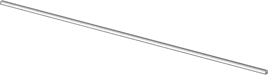 Ekstra Sert C2 Tungsten Karbür Çubuk, 1/16“ Kalınlık x 1/16” Genişlik x 6" Uzunluk
