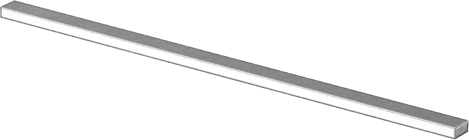 Ekstra Sert C2 Tungsten Karbür Çubuk, 1/8“ Kalınlık x 1/4” Genişlik x 6" Uzunluk