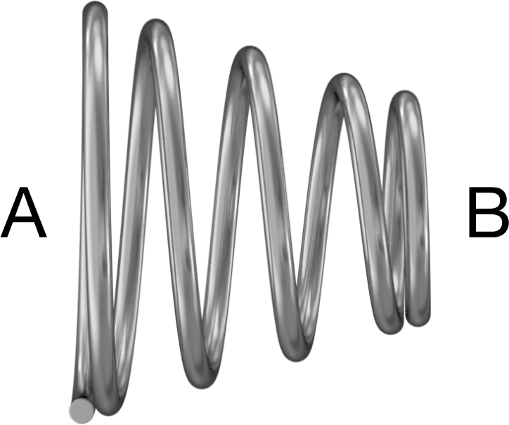 Kapalı Alan Konik Sıkıştırma Yayı, 0,5" Uzunluk, 0.6" x 0.312" OD